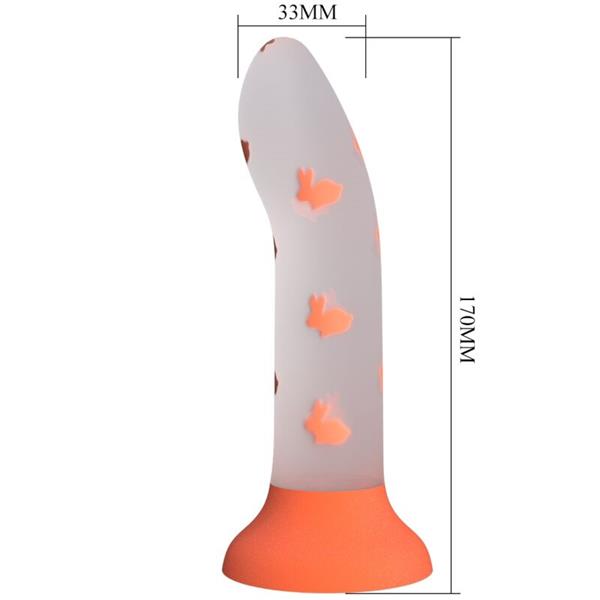 MAGICAL NIGHTFALL DILDO WITHOUT VIBRATION LUMINOUS ORANGE