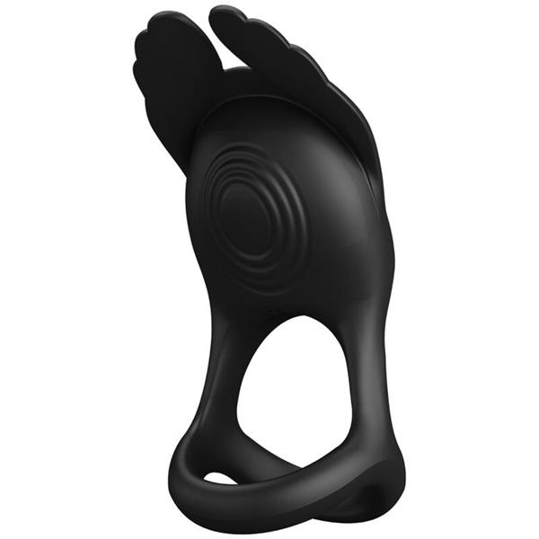 SILAS VIBRANT PENIS RING 7 VIBRATIONS BLACK SILICONE