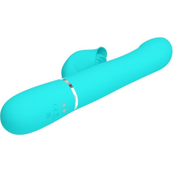 RABBIT VIBRATOR PEARLS AQUA GREEN