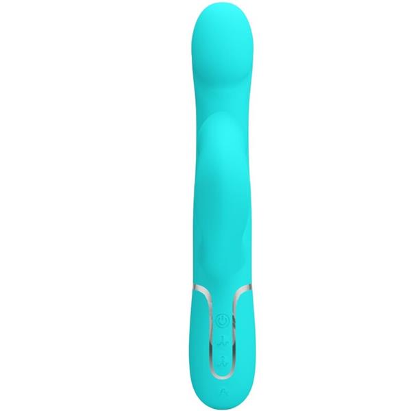 RABBIT VIBRATOR PEARLS AQUA GREEN