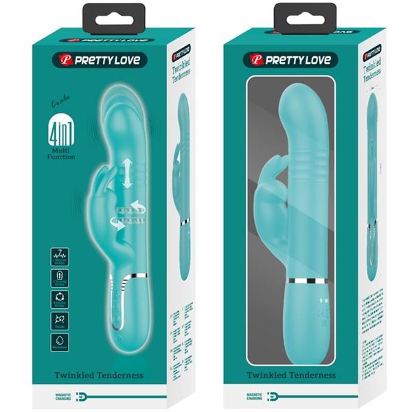COALE RABBIT VIBRATOR PEARLS AQUA GREEN