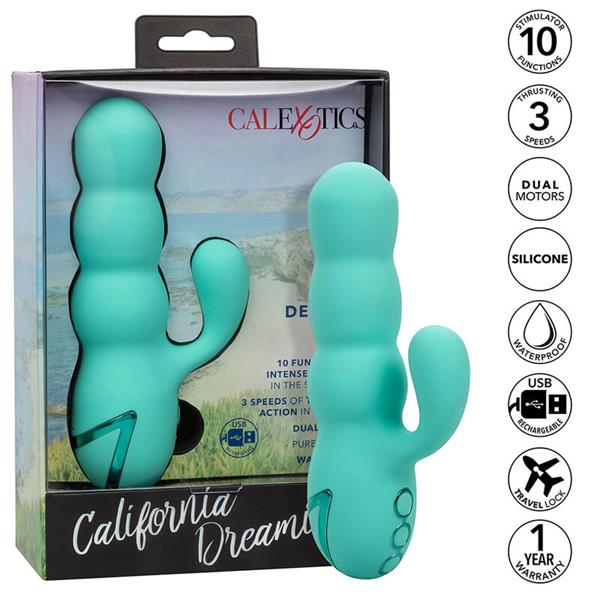 DEL MAR DIVA VIBRATOR RABBIR AQUA GREEN BY CALIFORNIA DREAMING