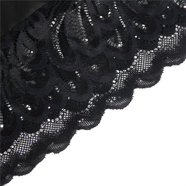 BABYDOLL Z CVETLIČNIM MOTIVOM ČRNA S/M