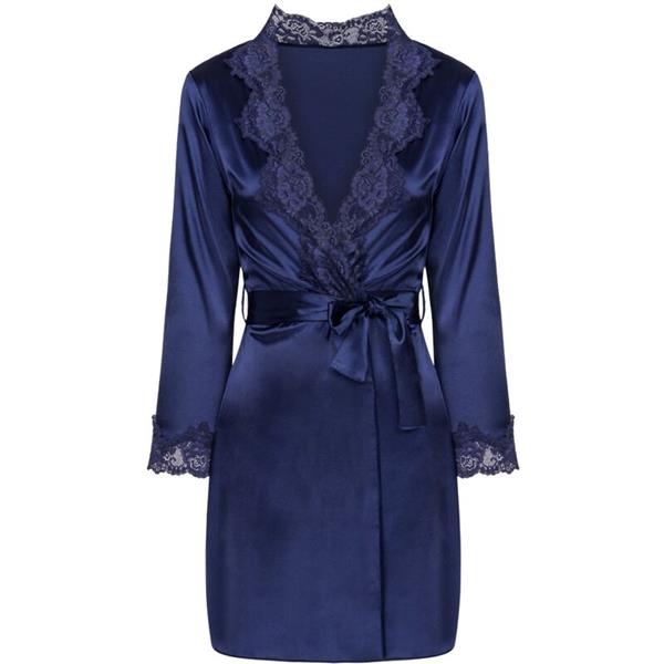 JACQUELINE LC 90249 DRESSING GOWN + SHIRT + PANTY NAVY BLUE S/M