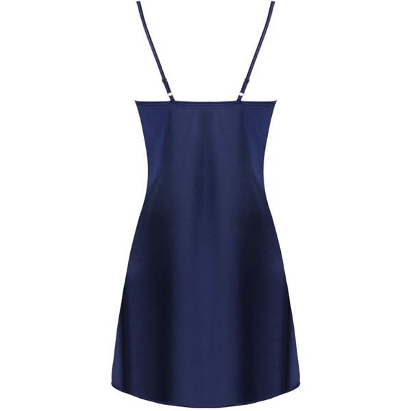 JACQUELINE LC 90249 DRESSING GOWN + SHIRT + PANTY NAVY BLUE S/M