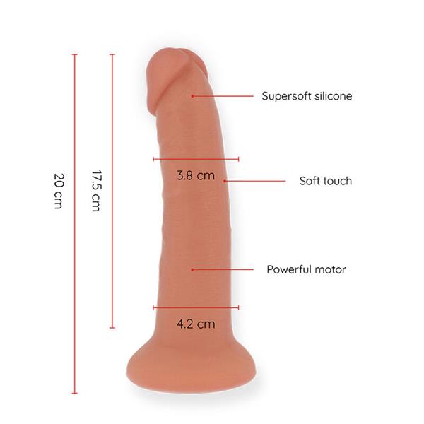 MEDIUM BOGOTÁ VIBRATOR DILDO 9 BRZINA PRIRODNO 20 CM -O- 4.2 CM - BESPLATNA APLIKACIJA