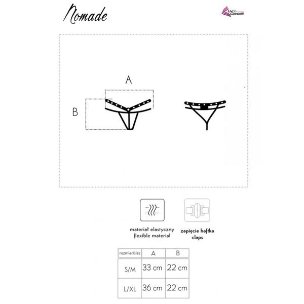 NOMADE THONG CROTCHLESS BLACK