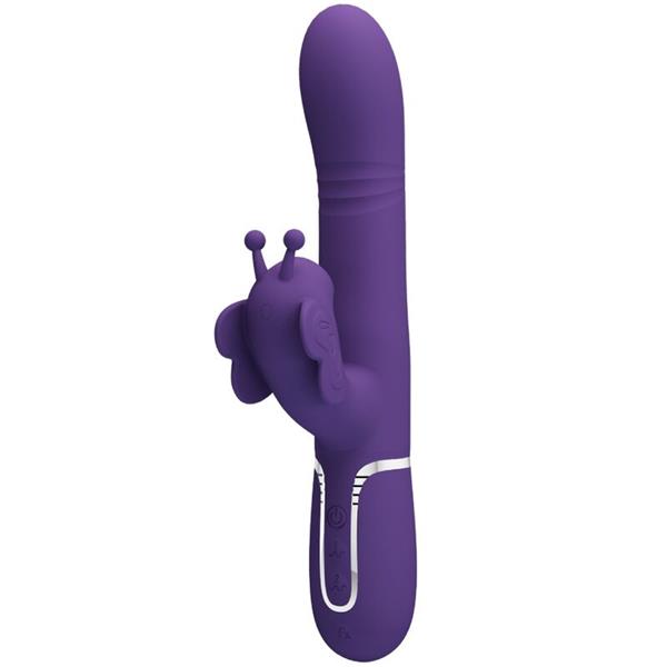 MULTIFUNCTION RABBIT VIBRATOR 4 IN 1 BUTTERFLY PURPLE