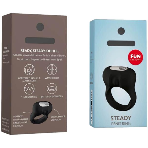 STEADY VIBRATION COCK RING BLACK