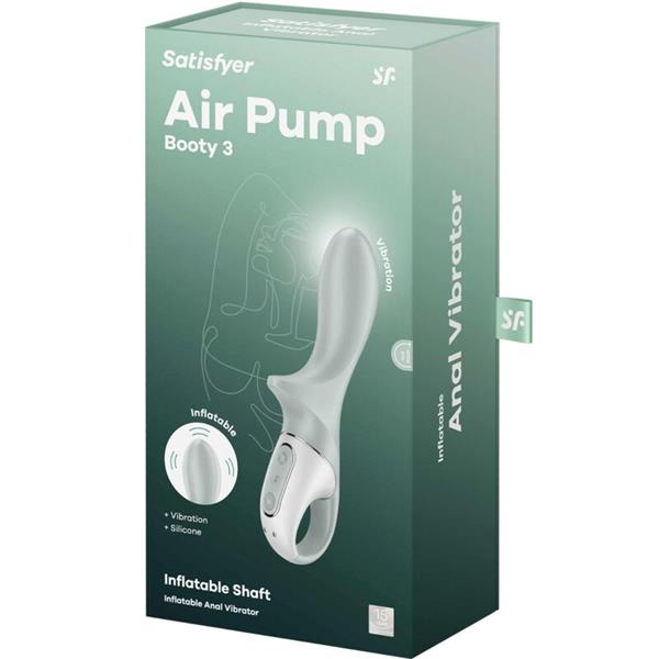 AIR PUMP BOOTY 3 INFLATABLE ANAL VIBRATOR GREYGREEN