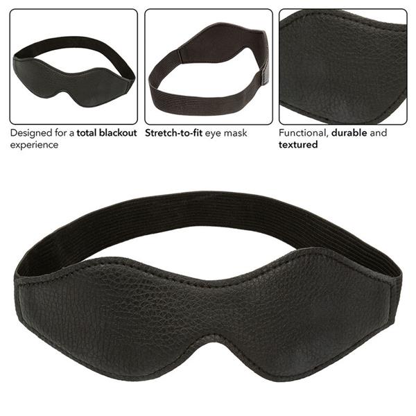 NOCTURNAL EYE MASK PVC LEATHER BLACK