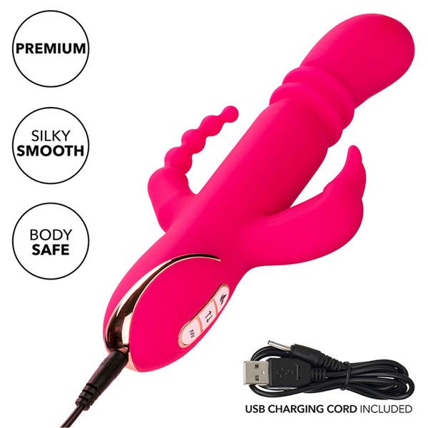 JACK FANTASY TRIPLE HEATED VIBRATOR RABBIT PINK