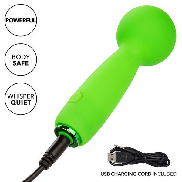 NEON VIBES THE BUBBLY VIBE MINI MASSAGER 10 VIBRATIONS GREEN