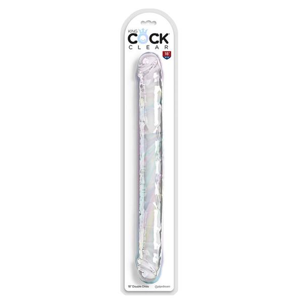 DOUBLE TROUBLE DOUBLE DILDO 46 CM CLEAR