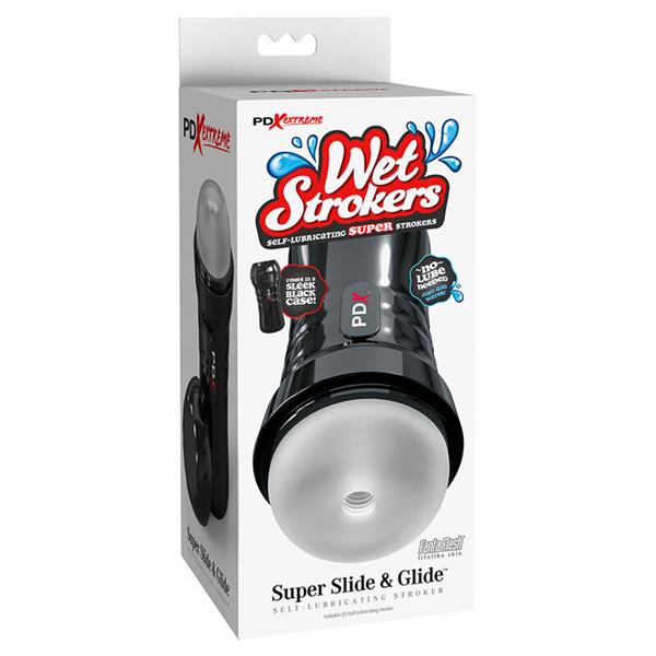 SLIDE & GLIDE SELF-LUBRICATING MASTURBATOR CLEAR