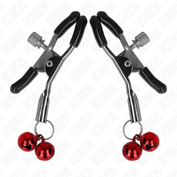 DOUBLE BELL NIPPLE CLAMP RED 6 CM