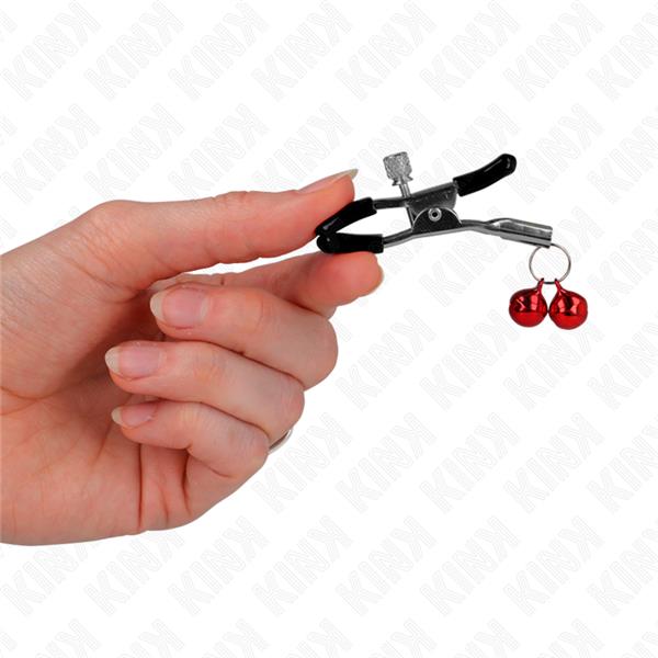 DOUBLE BELL NIPPLE CLAMP RED 6 CM