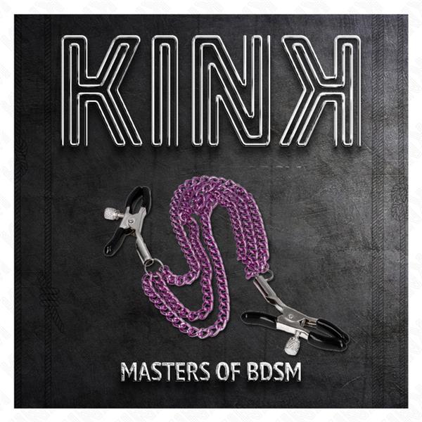 STISKAČI ZA NIPPLE S 3 VERIGAMI V PURPURNI BARVI 20/23/28 CM