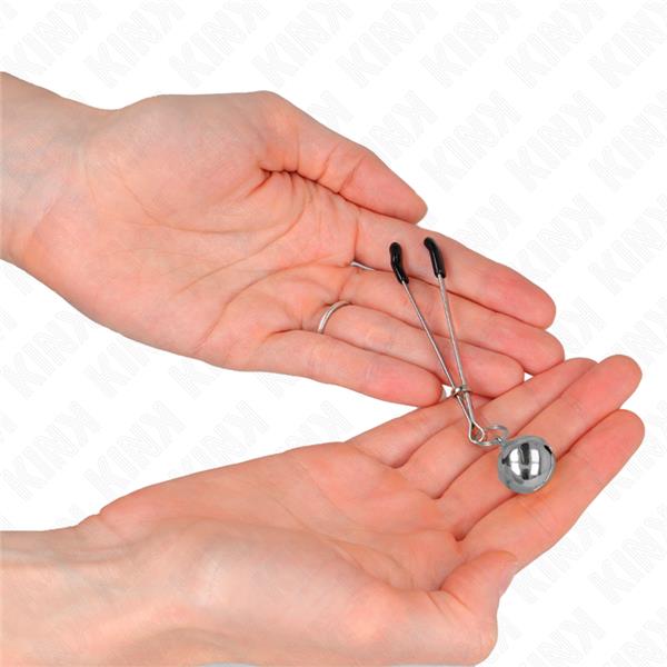 THIN BELL NIPPLE CLAMPS SILVER 7 CM