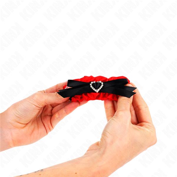 LACE ELASTIC WRIST RESTRAINTS RED HEART DETAILS ADJUSTABLE 22-35 CM