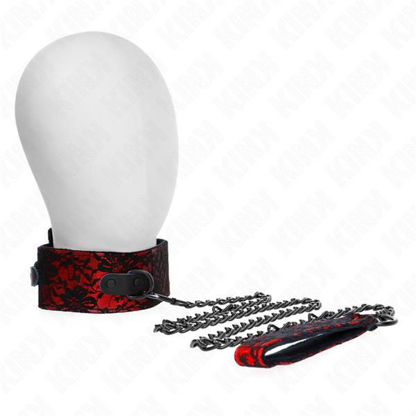 ČIPKASTA OVRATNICA S PASOM Z RESNIČNIM USNENIM PASOM 105 CM / 44 X 5.5 CM