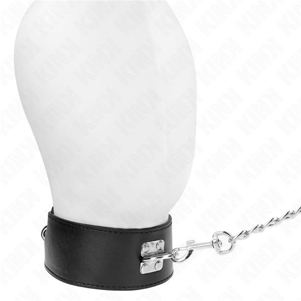 NECKLACE WITH BELT 65 CM WITH WIDE BLACK STRAP ADJUSTABLE 33.5-41 CM X 5 CM