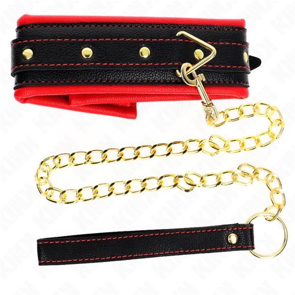 NECKLACE WITH SPONGE IMITATION LEATHER STRAP MODEL 2 ADJUSTABLE 37-54 CM X 3 CM