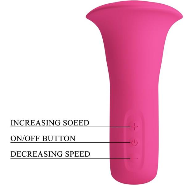 CLYDE ORAL VIBRATOR VIBRATING TONGUE 12 VIBRATIONS PINK