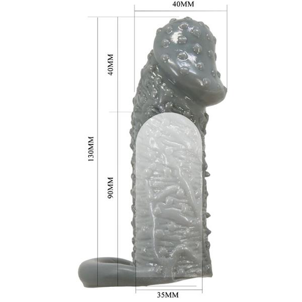 REALISTIC PENIS ENLARGER AND DELAY SLEEVE MODEL 2 GREY