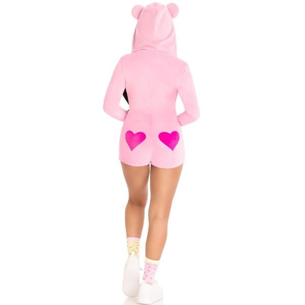 TEDDY BEAR VELVET BODYSUIT PINK S