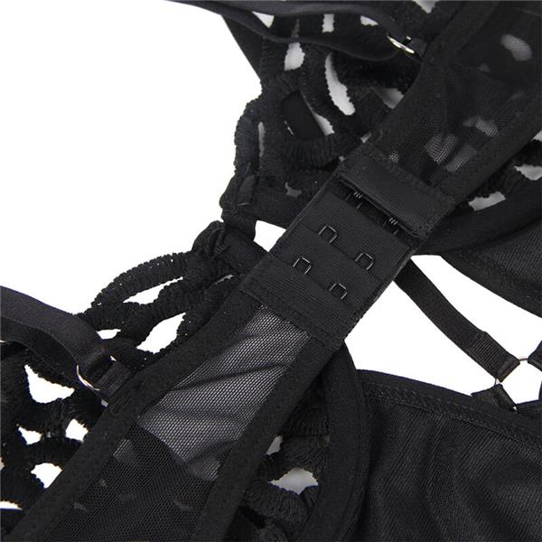 954055 SEKSI ČIPKASTO TELESA ČRNA S/M