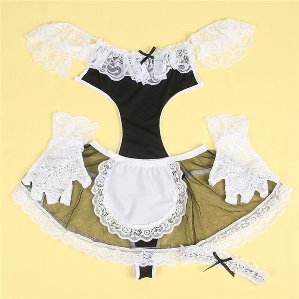 954307 SEXY MAID COSTUME BLACK/WHITE S/M