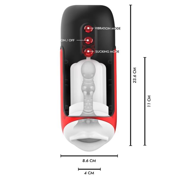 BLAZE AUTOMATIC MOUTH MASTURBATOR 5 MODES STIMULATING WAVES AND VIBRATION