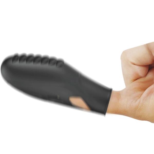 GILO SILICONE FINGER VIBRATOR BLACK