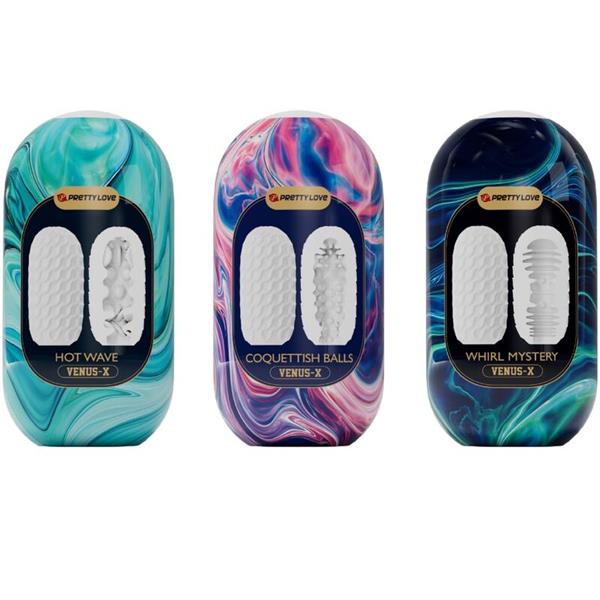 VENUS X 15 SILICONE MALE MASTURBATORS WHITE