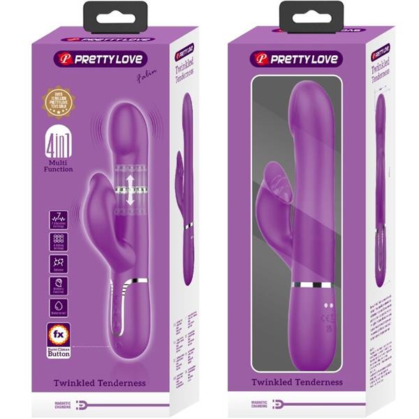 4 IN 1 MULTIFUNCTION VIBRATOR & STIMULATOR PURPLE