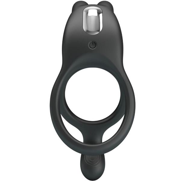 SETH DOUBLE VIBRATING RING RABBIT 7 VIBRATIONS BLACK