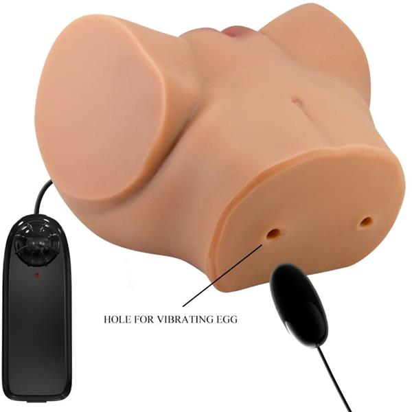 EMILIA ASS VIBRATOR WITH REALISTIC VAGINA AND ANUS FLESH REMOTE CONTROL