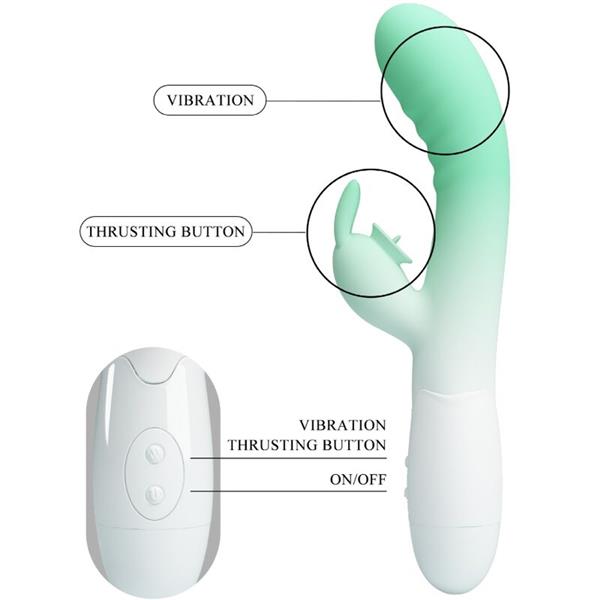 CERBERUS RABBIT VIBRATOR 3O VIBRATIONS GREEN