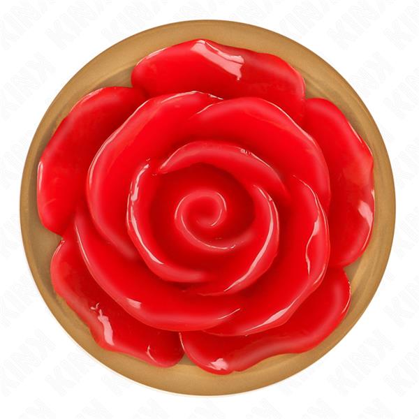 PINK GOLD ANAL PLUG WITH RED ROSE L