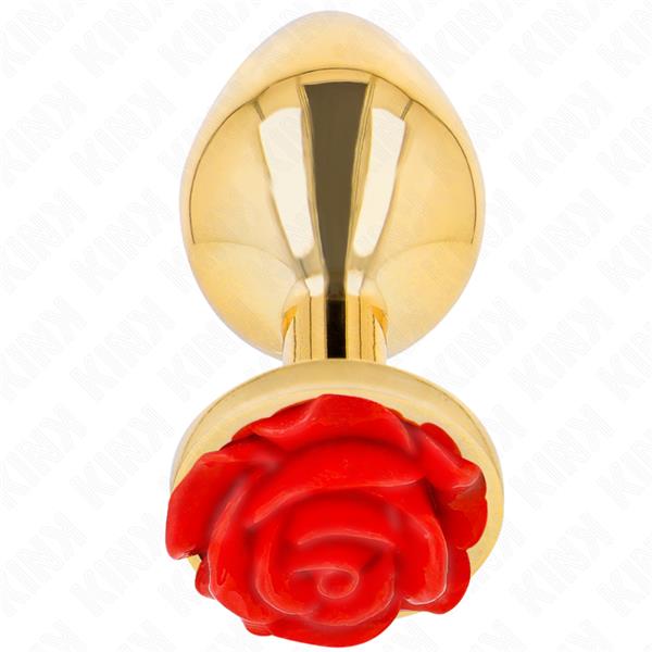 PLUG ANAL GOLD ROSE RED SIZE L