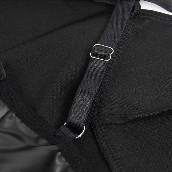 955373 DRESS WITH BLACK LEATHER STRAPS S/M