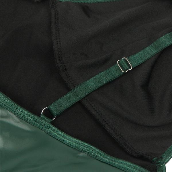 955441 DRESS WITH GREEN LEATHER STRAPS L/XL