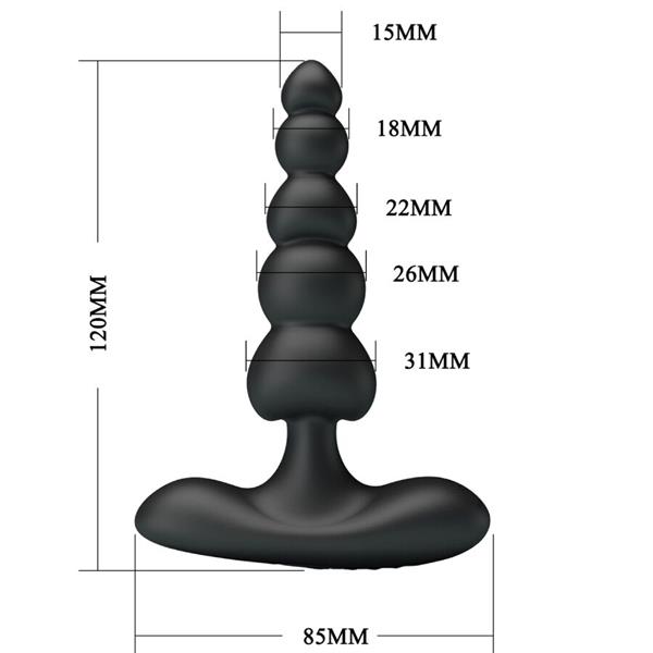 CORBAN ANAL VIBRATOR 10 VIBRATIONS BLACK