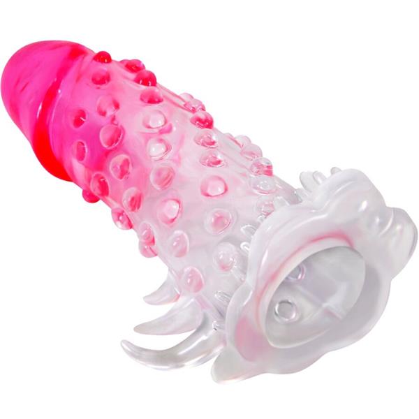 WILFORD REALISTIC ENLARGEMENT SHEATH WITH EMBOSSED PENIS PINK