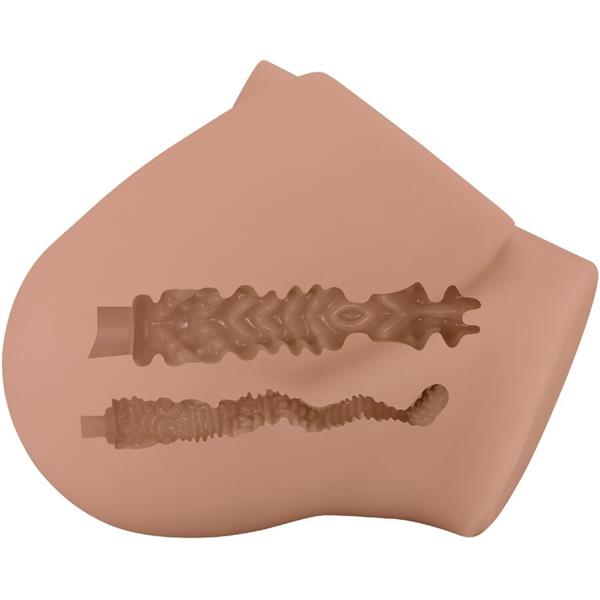 VIBRATOR ZA RIT BERNACE Z REALISTIČNO VAGINO IN ANUSOM S FLEKSIBILNIM DALJINSKIM UPRAVLJANJEM