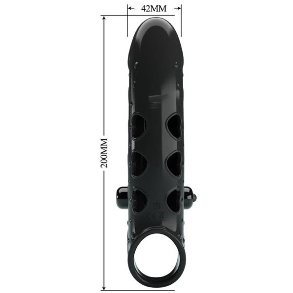 VIBRATING PENIS SLEEVE BLACK