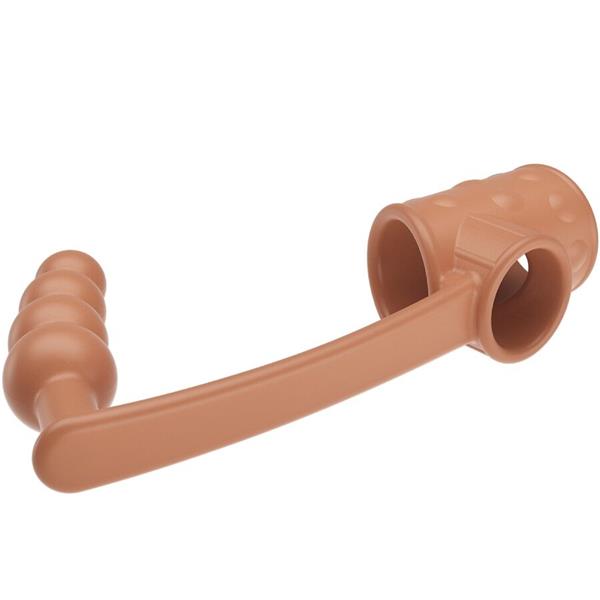 PENIS SLEEVE WITH ANAL PLUG NATURAL