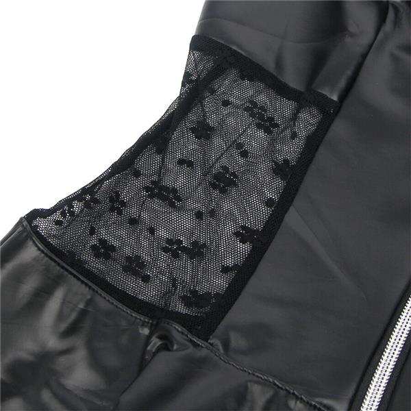 957704 ČIPKASTA HALJINA S RAJFNOM CRNA S/M