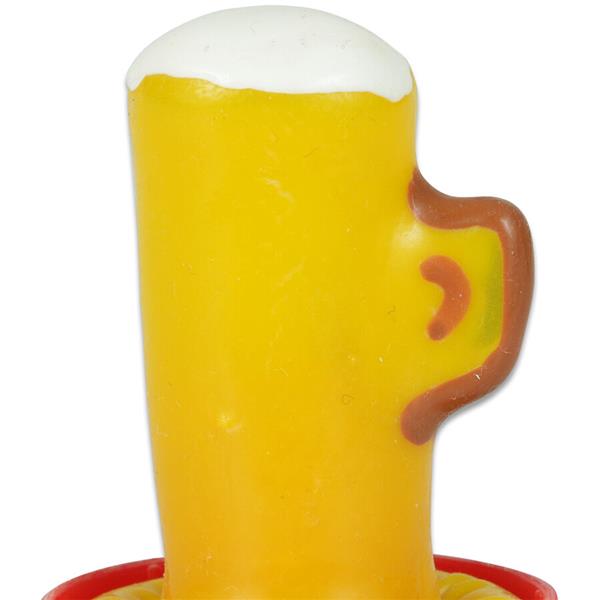 HANDPAINTED NOVELTY CONDOMS GLASS OF BEER